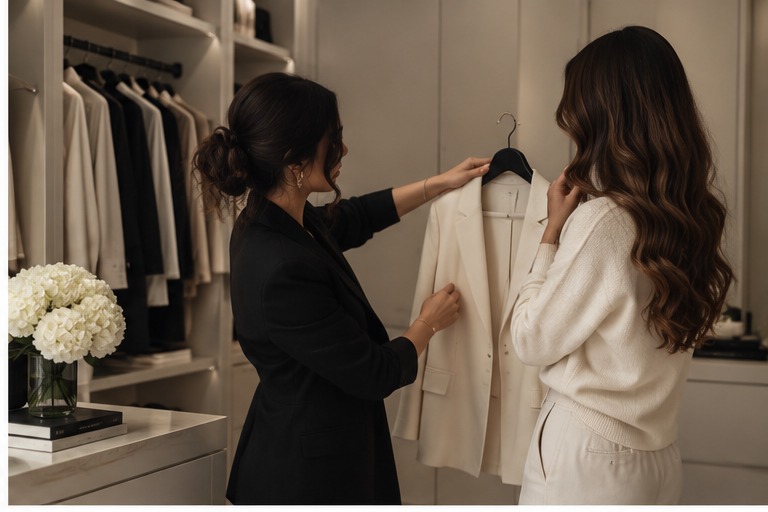 Wardrobe styling session
